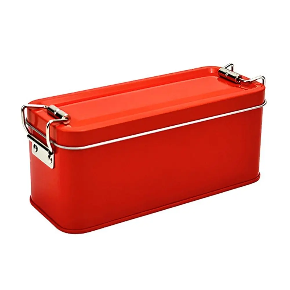 New With Lid Tinplate Box Durable Material Rectangular Shape Iron Box High Quality With Buckle Rectangular Iron Box Bakery Use