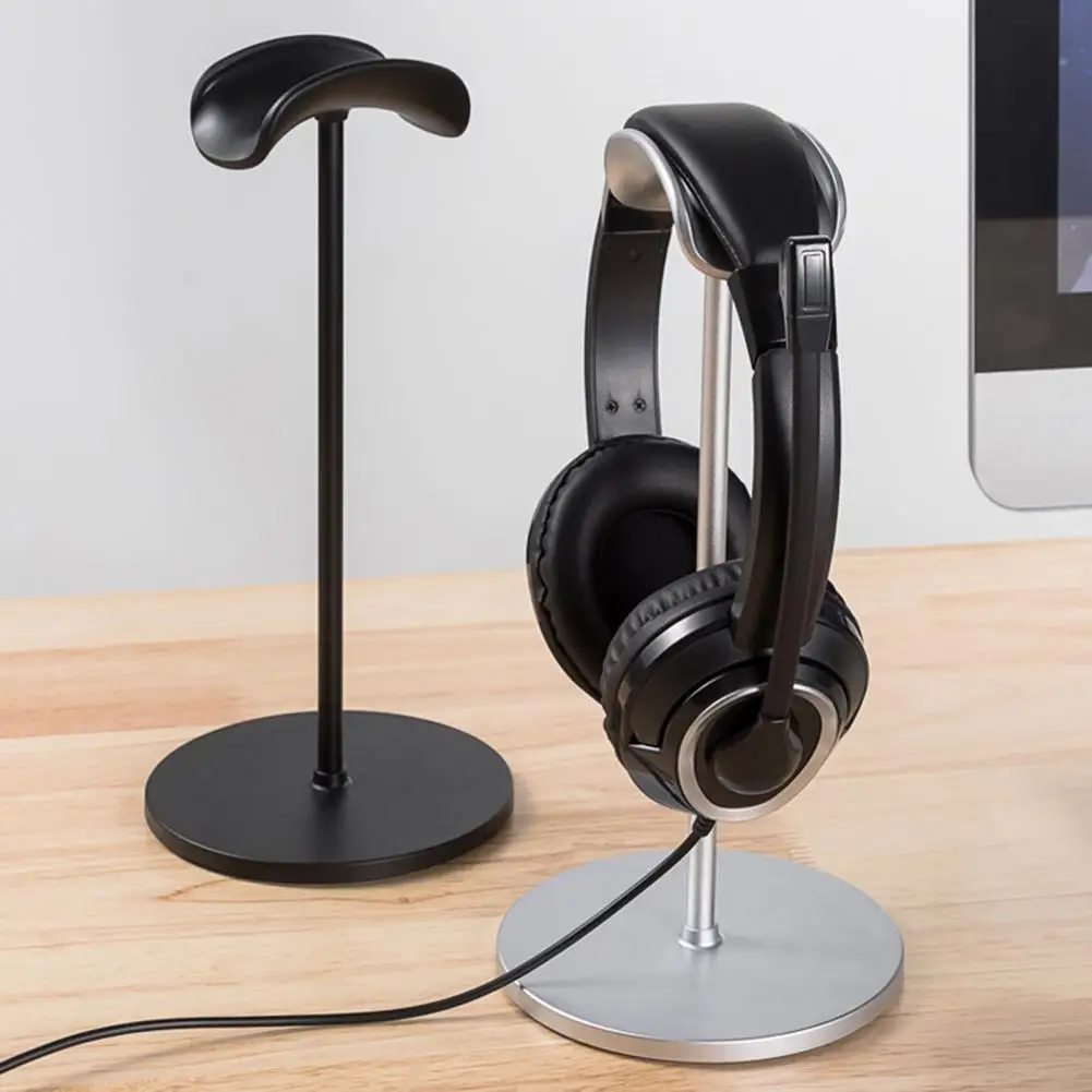 Headphone Display Stand Non-slip Aluminum Headset Stents Hook Head Mounted Headphone Bracket For Home Office Headphone Bracket