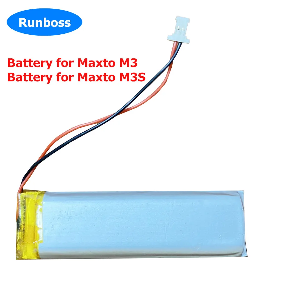 Replacement 3.7V 1600mAh Battery for Maxto M3 M3S Motorcycle Recorder Li Polymer Rechargeable Pack