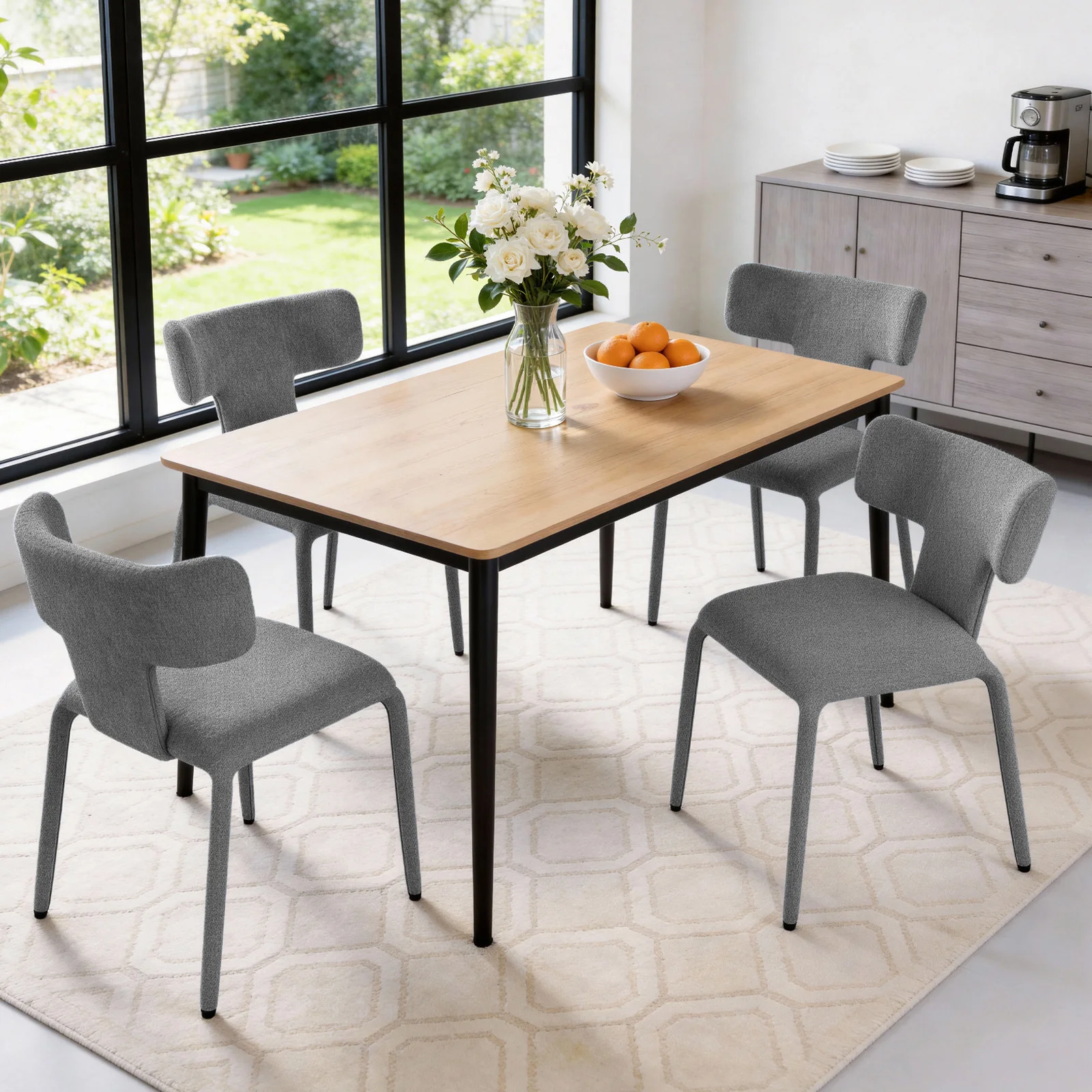 WOLTU 2 Stück/Set ergonomische Esszimmerstühle, Kunstleder/Leinen, Küchenstühle, Metallrahmen, Rückenlehne für Wohnzimmer, Schlafzimmer, Restaurant – Detail 21