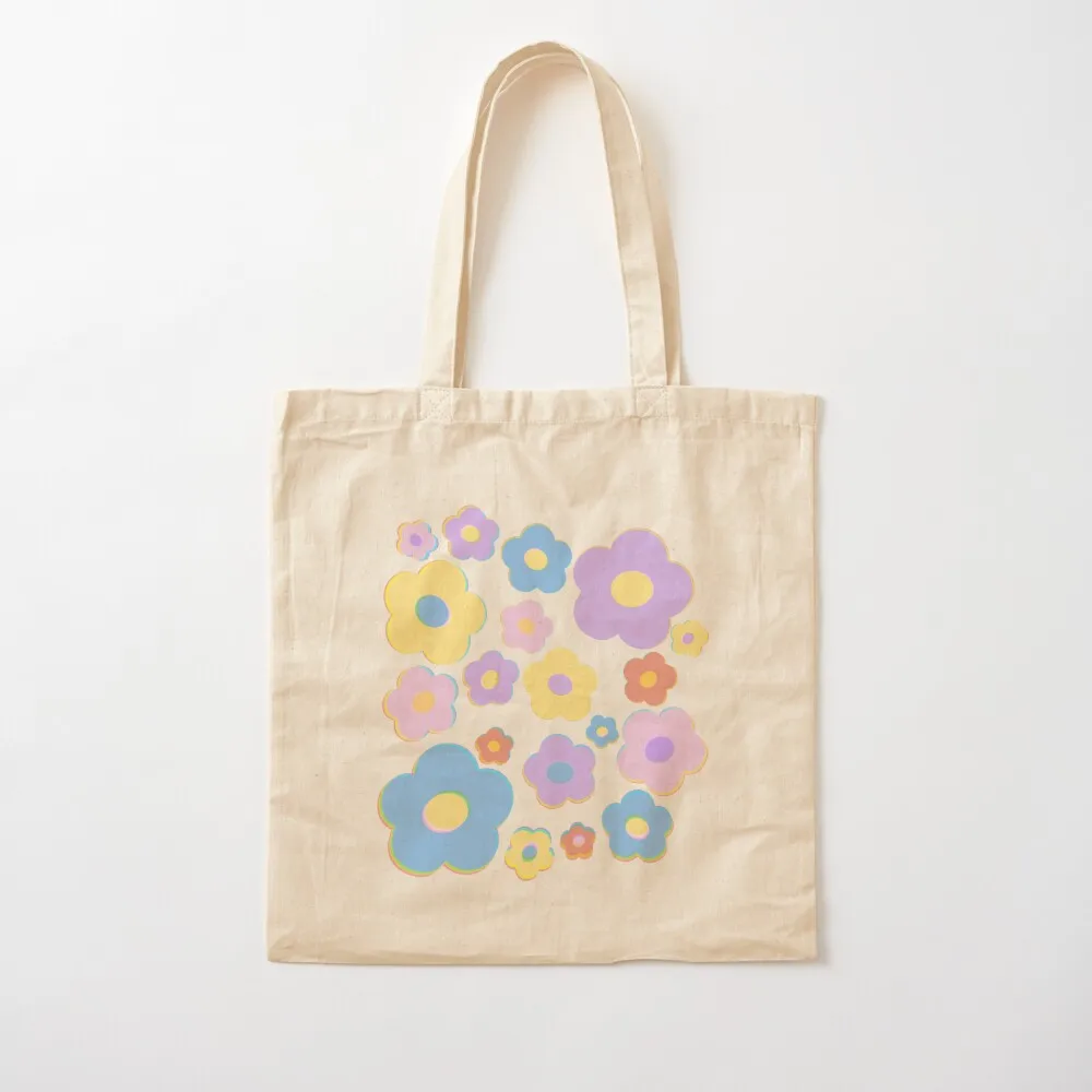 

Pastel Flower Sticker Set + Tote Bag + Phone Case Tote Bag Large bags for women Canvas Tote Bag