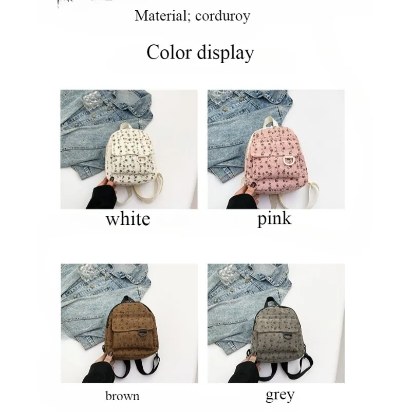 Nuevo Mini mochila de pana 2025, mochila de viaje ligera y espaciosa con estilo para estudiantes