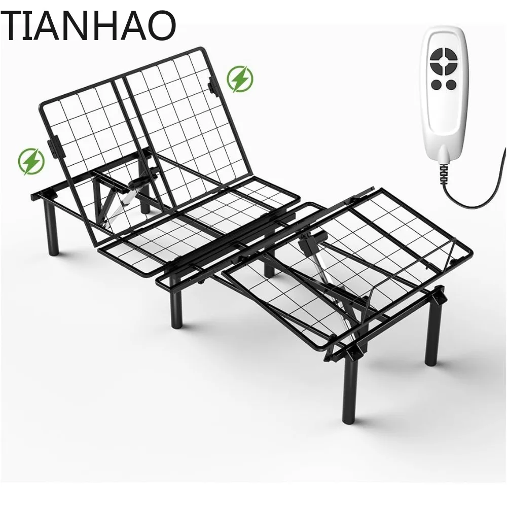 Adjustable Bed Base Frame with Dual Motors, Independent Head & Foot Incline, 4 USB Ports, 850 lbs Capacity, Easy 5-Minute