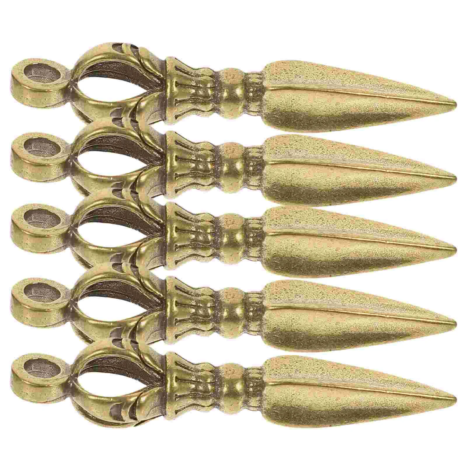 

5 Pcs Demon Pestle Buckle Hanging Vajra Ornament Multi-use Pendant Necklace Charm Locket Brass Vintage Crafts
