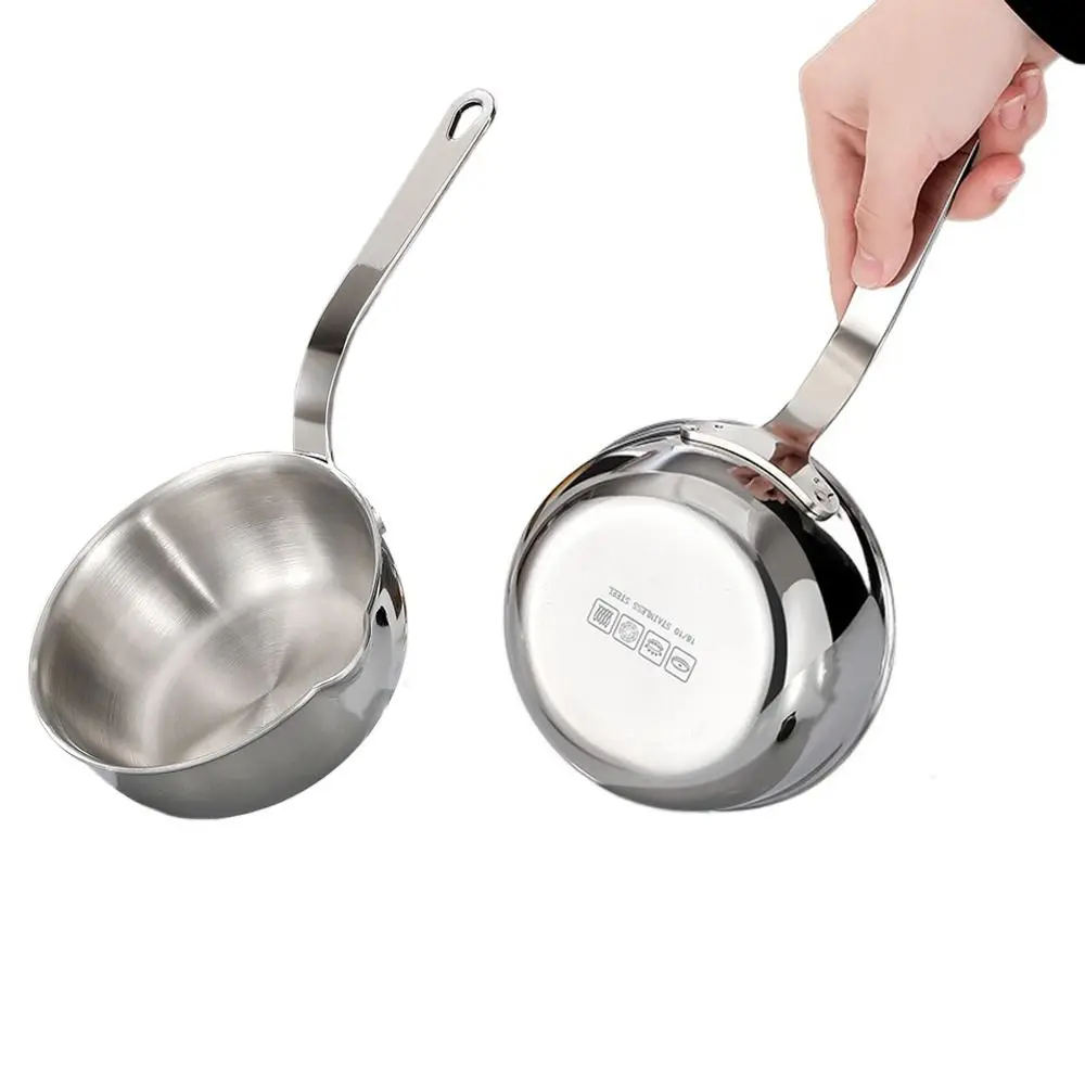 Scalding-proof Hot Oil Splashing Pot 304 Stainless Steel Thickened Egg Frying Pan Hanging Hole Ergonomic Handle