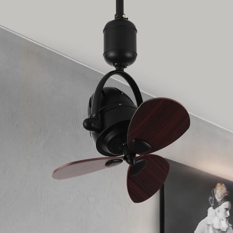 Dual purpose wall mounted high wind capacity unlit ceiling fan, shaking head small ceiling fan