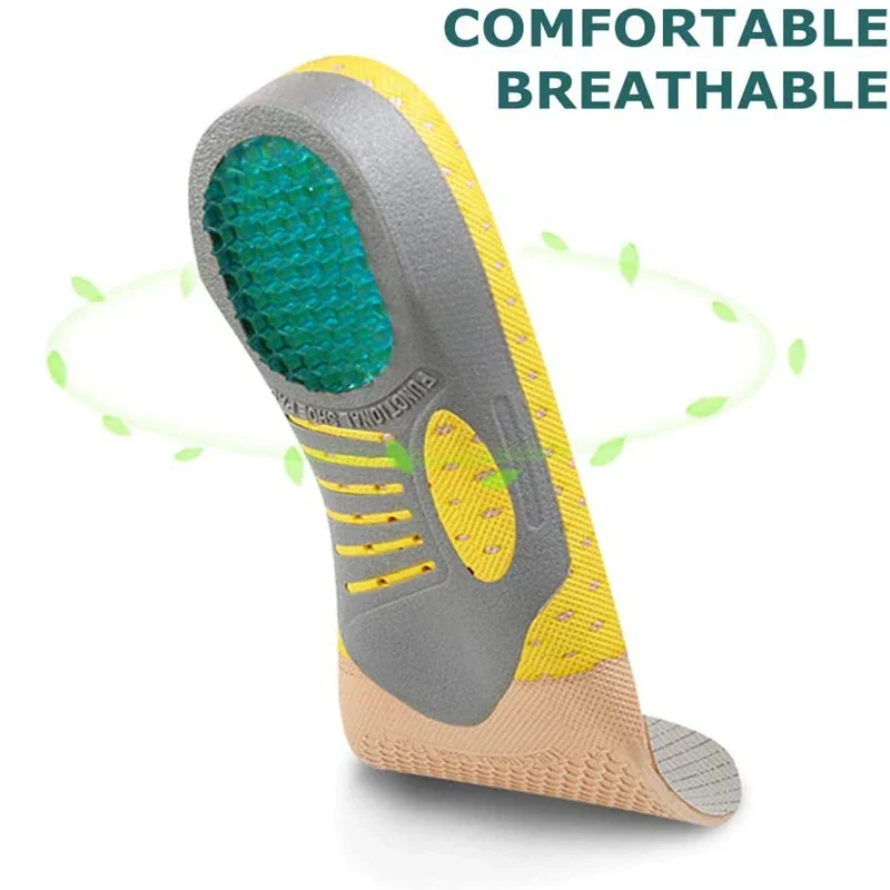 1 Pair Orthopedic Insoles Sweat Breathable Sport Sole Templates To Increase Height Arch Support Foot Care Soles for Shoes