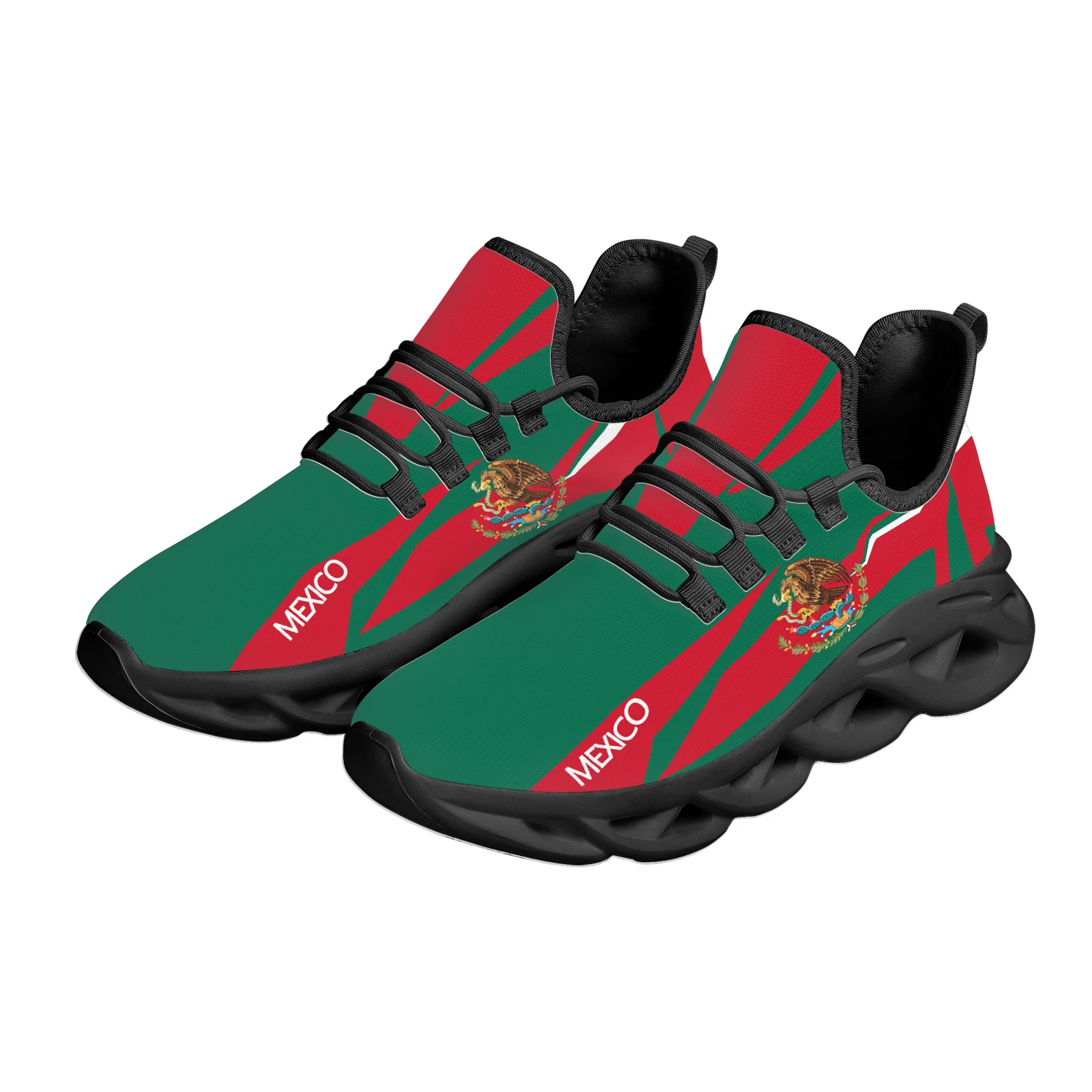 Spring Autumn Breathable Chunky Sneaker Women Men Mexico Flag Custom Patriotic Shoes Thick Bottom Height Increasing Footwear New