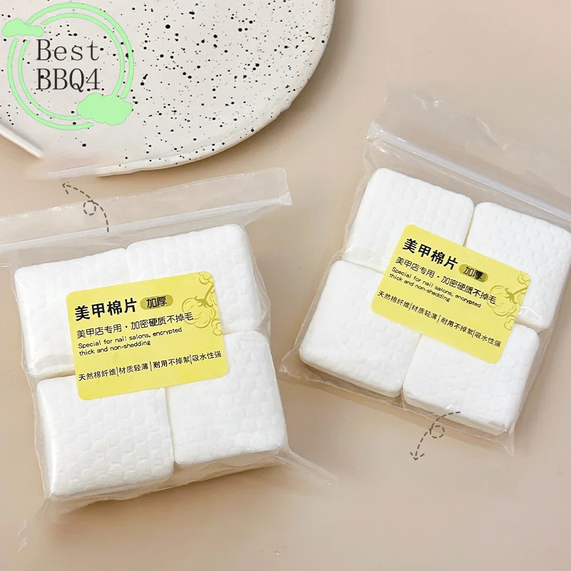 (BBQ4)200/500Pc Thickening Cotton Pads For Nail Wipes Lint-Free Nail CottonGel Polish Remover Nail Art Cleaning Tool