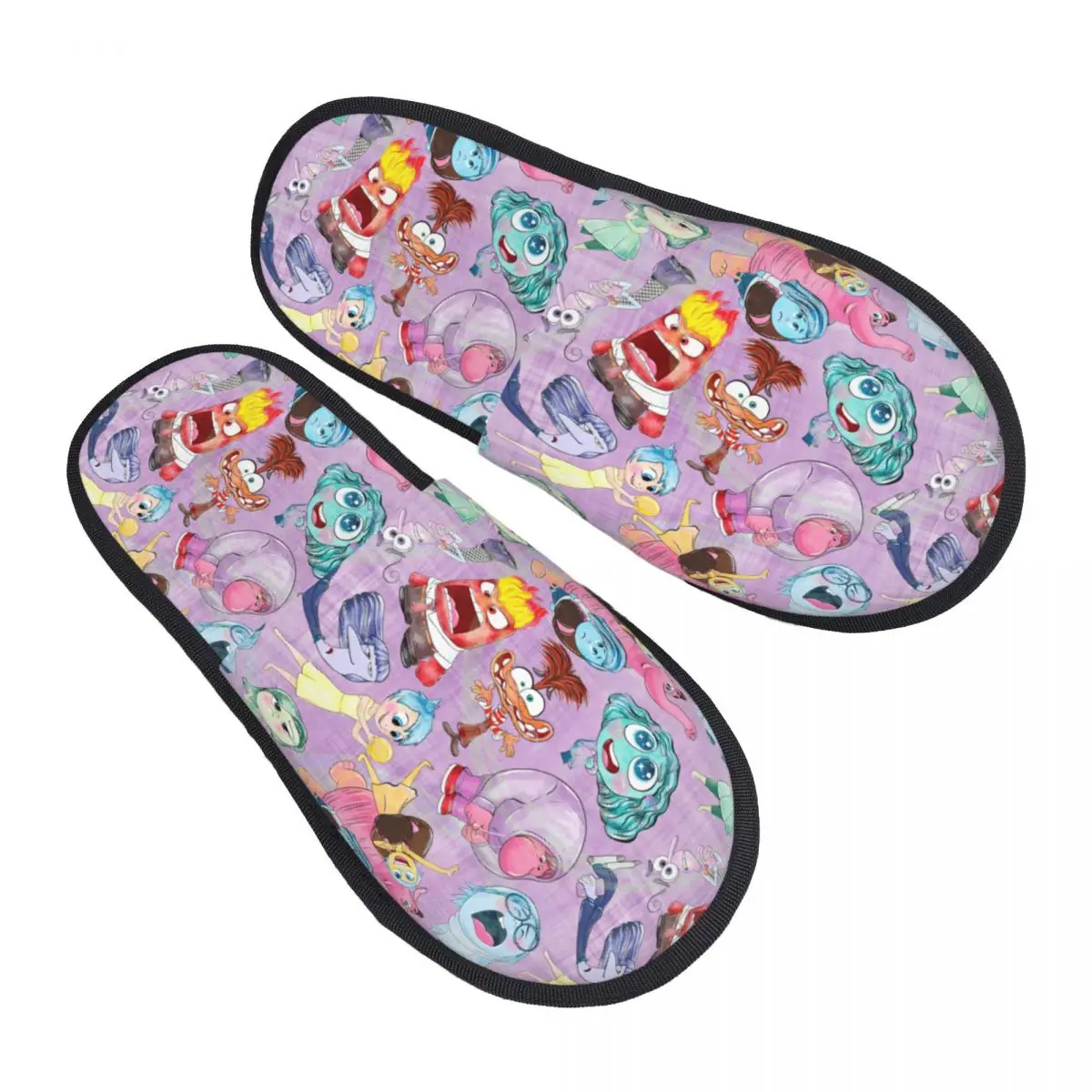 

Custom Inside Out Soft Memory Foam House Slippers Women Cute Anime Cozy Warm Anti-skid Sole Slipper