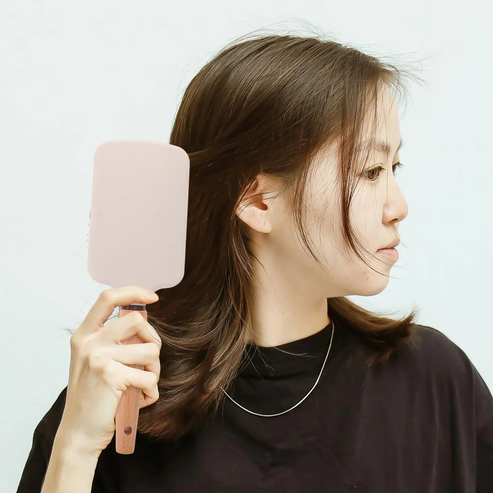 

Wooden Cushion Hair Brush Paddle Detangling Comb Scalp Massager for Women Men Long Hair Curl Wooden Massage Brush