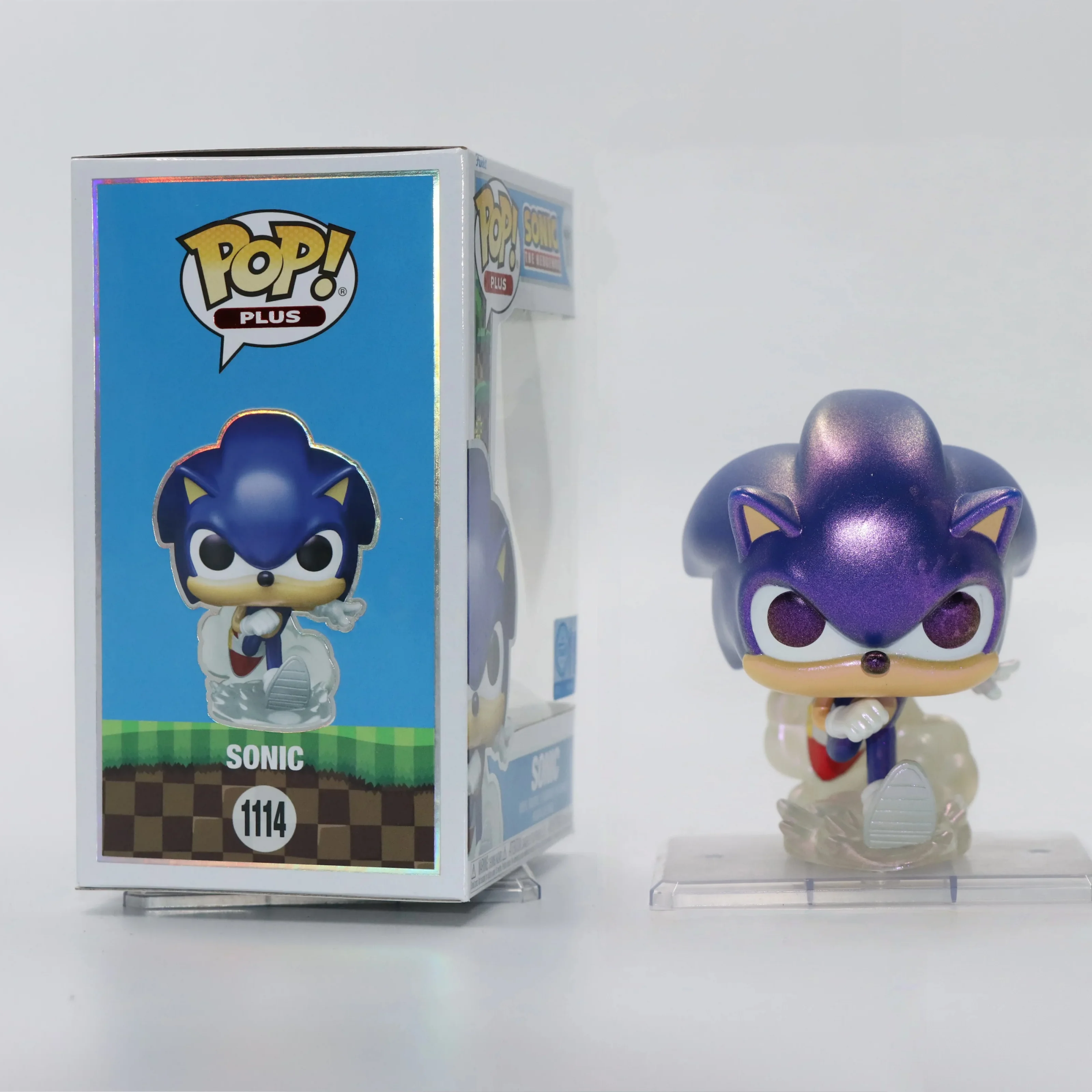 

Anime Sonic The Hedgehog Plus Sonic (Pearlescent)Figure Funko POP #1114 Official Authentic Limited Edition Figures Fans Toy Gift