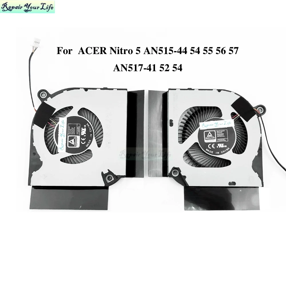 

CPU&GPU Laptop Cooling Fans Cooler for Acer Nitro 5 AN517-41 AN517-52 54 AN515-44 AN515-55 56 57 Cooler Fan radiator Original