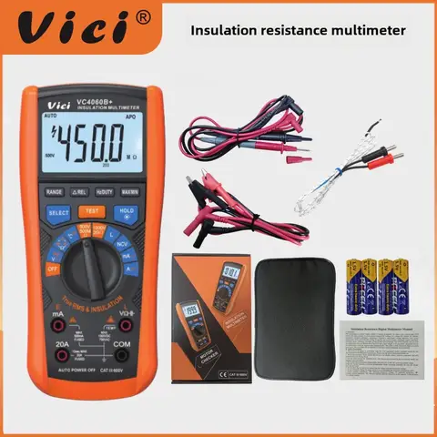 Vici Insulation Resistance Multimeter 2-in-1 Motor New Energy Auto Repair Digital Megohmmeter VC4060B  VC4060B+ VC4060AT