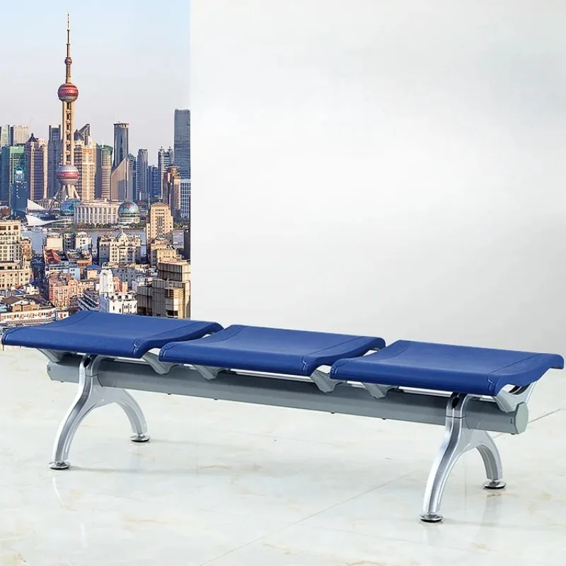 

PU polyurethane chair flat rest waiting chair public row no backrest with row seat corridor long chair