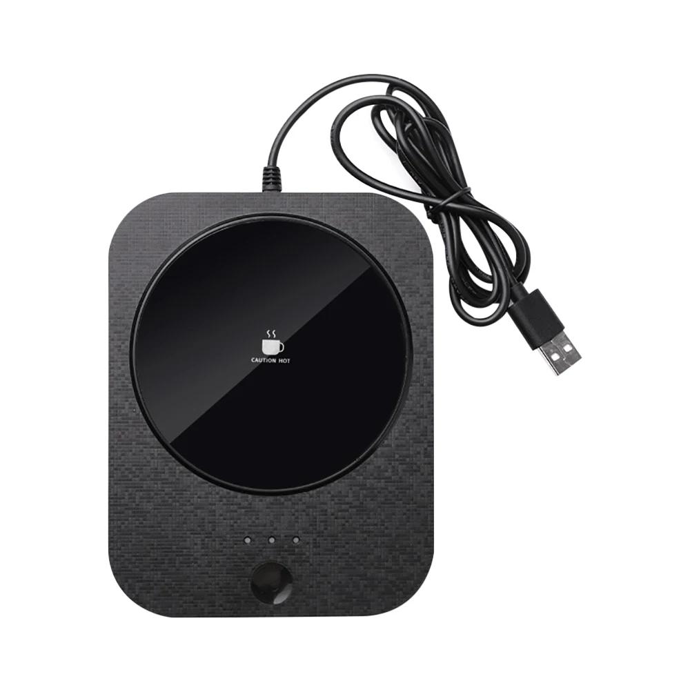 แผ่นทำความร้อนควบคุมอุณหภูมิเครื่องดื่มแบบไร้สายที่อุ่นกาแฟ USB แบบพกพาขนาดเล็กแท่นชาร์จไร้สายโทรศัพท์มือถือ