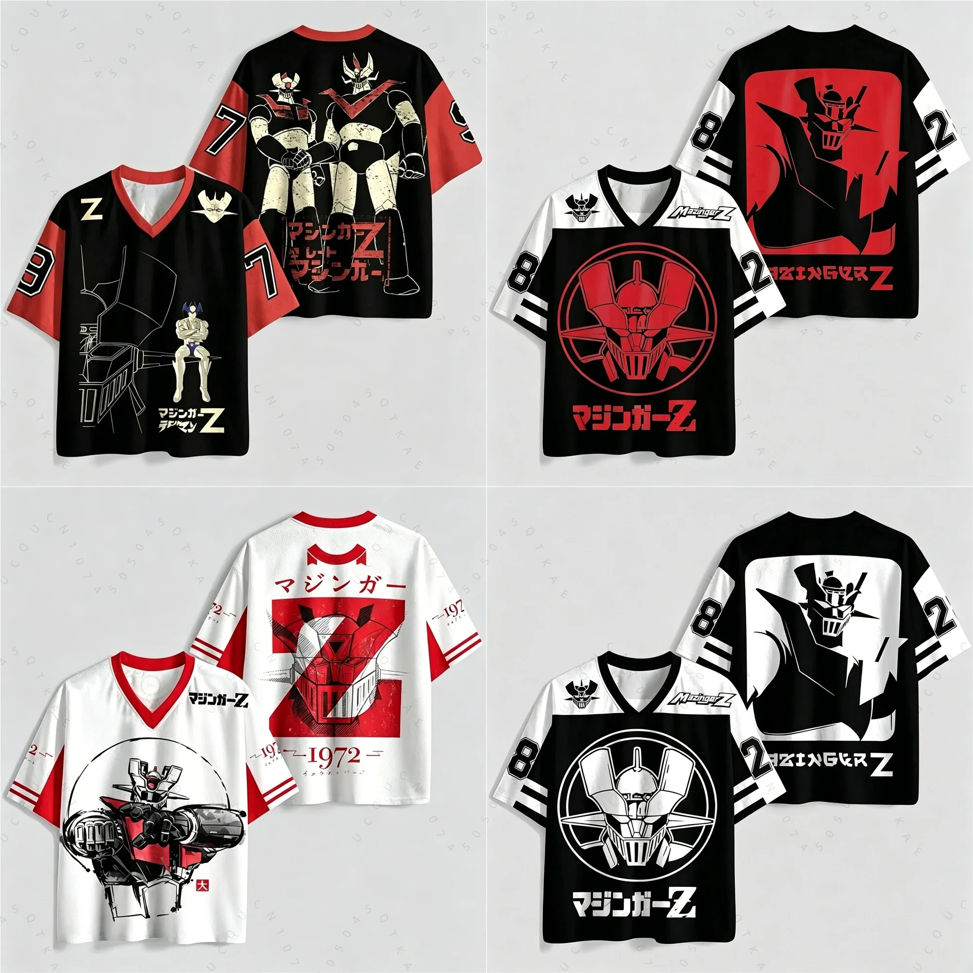 Camiseta Retro Mazinger Z 2026, Camiseta de Fútbol con Estampado Gráfico 3D del Anime Japonés, Camiseta Casual de Manga Corta para Hombre y Mujer