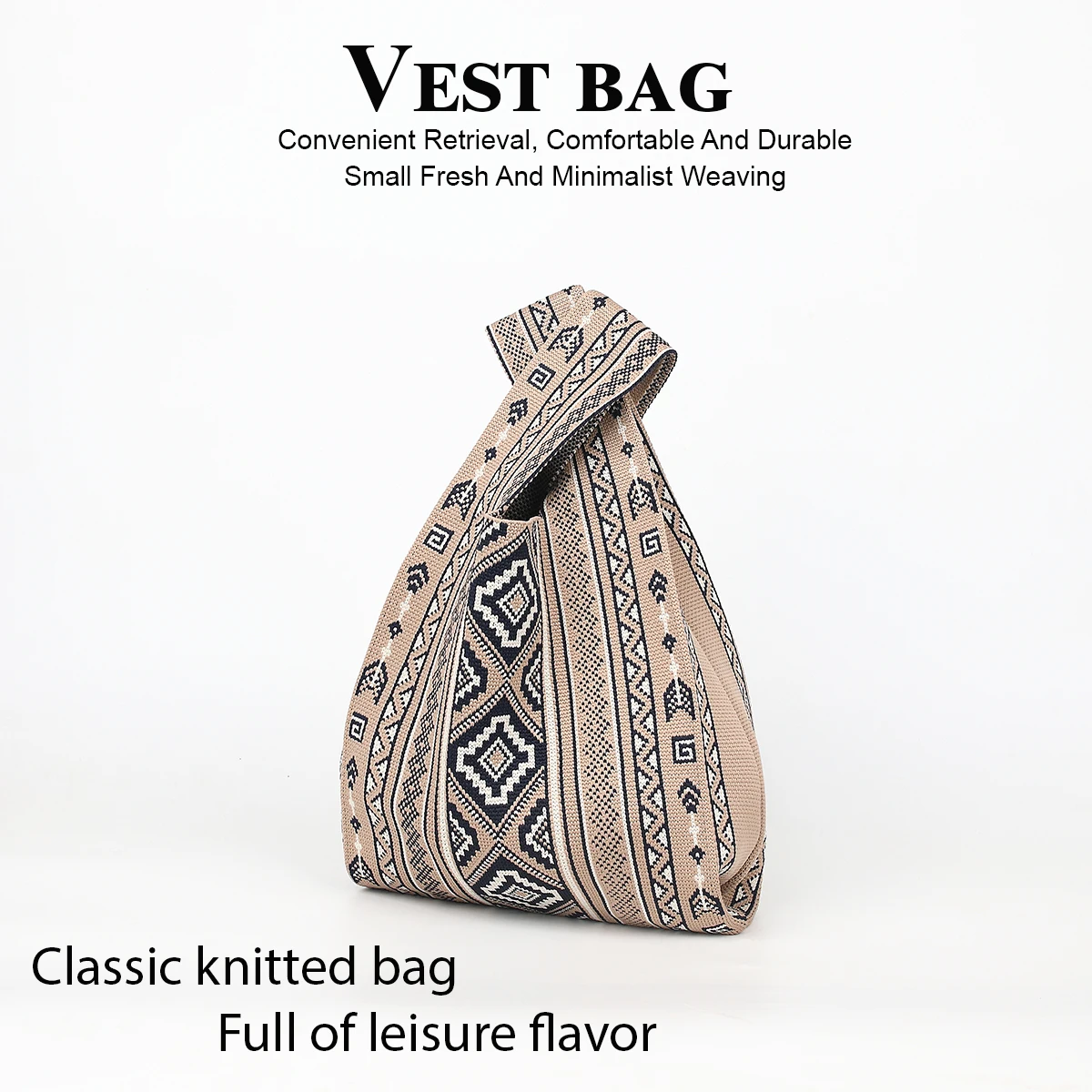 

Ретро Высококачественная модная сумка на запястье в этническом стиле с изысканным узором, прочная и износостойкая трикотажная ткань может использоваться для длительного времени, подходит для всех сезонов, можно использовать для женщин и мужчин для путешес