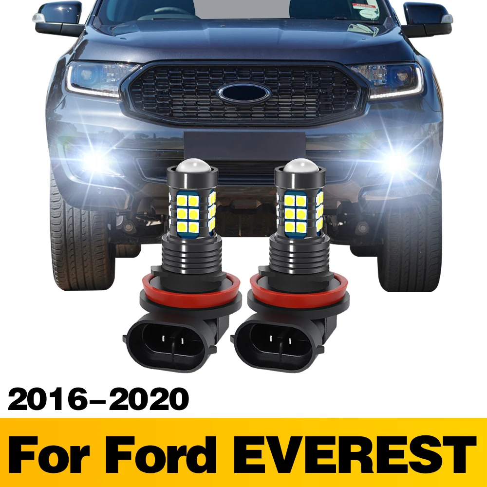 

2Pcs LED Lamp Car Front Fog Light Accessories For Ford EVEREST 2016 2017 2018 2019 2020