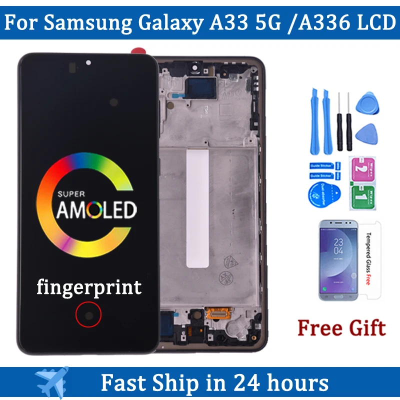 

AMOLED Display For Samsung A33 5G LCD SM-A336B/DS Touch Screen Digitizer Assembly Super AMOLED For Samsung A33 5G LCD Display