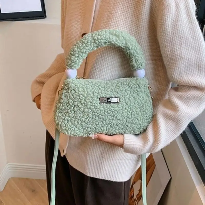 

Practical Girls Crossbody Bag Plush Shoulder Bag Soft & Comfortable Handbag 20CA