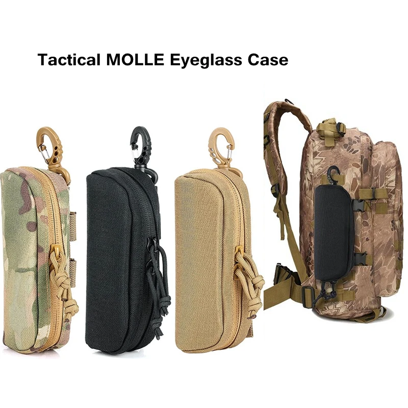 

Tactical MOLLE Eyeglass Case Shockproof Protective Box Portable Outdoor Sunglasses Case Camping EDC Accessory Bag