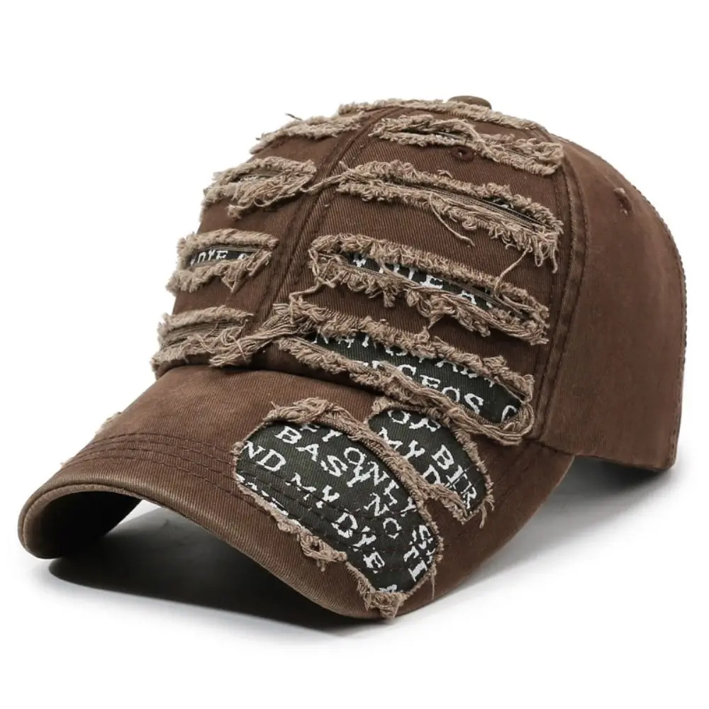 Fashion Cool Baseball Cap Unisex Cotton Letter Print Retro Peaked Cap Sun Protection Versatile Cowboy Hat Men Women