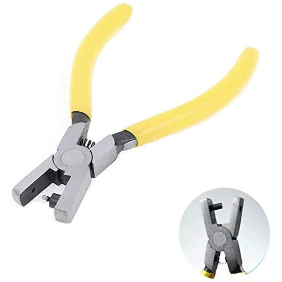 

2-миллиметровые плоскогубцы для пробивания листового металла в автомобильных ремонтах и поделок желтого цвета, высокая точность и D