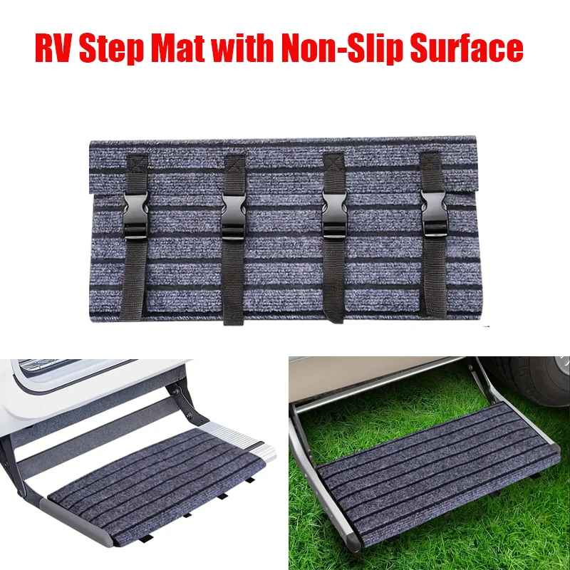 

Universal Car Floor Mats RV Step Mat With Non-Slip Surface Adjustable Height Outdoor Camping RV Step Doormat For Camper Trailer