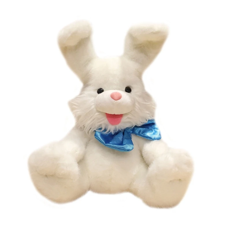 Registrazione del suono peluche peluche creativo orecchio in movimento coniglio elettrico voce giocattolo decorazione giocattolo educativo per bambini