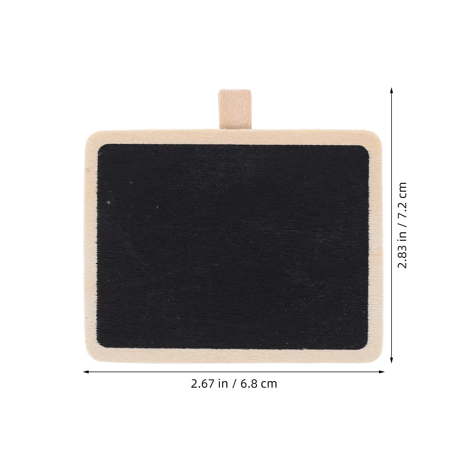 4Pcs Mini Rectangle Wooden Blackboard Clips Writable Erasable Chalkboard Signs for Food Labels Party Decor Home Office Note