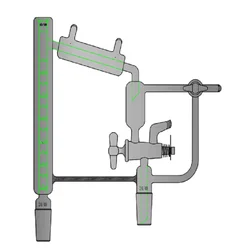 SYNTHWARE Distillation Unit for high boiling point, Thermometer joint 10/18, Insertion depth 25mm, Borosilicate glass, N21