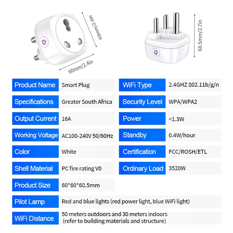 Tuya South Africa Plug 16A/20A Zigbee Smart Plug with Power Monitor Remote Control Timer Group Voice for Alexa Google Assistant - view 5