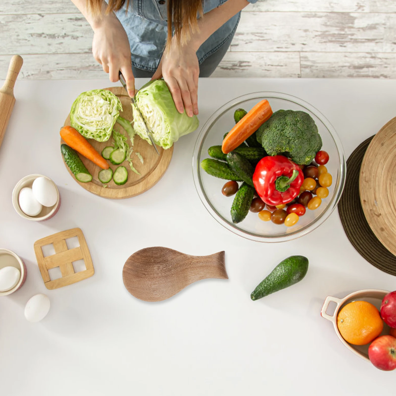 

Wooden Spoon Rest Holder Kitchen Utensil Organizer Spatula Ladle Holder For Stove Top Countertop Cooking Gadget Storage