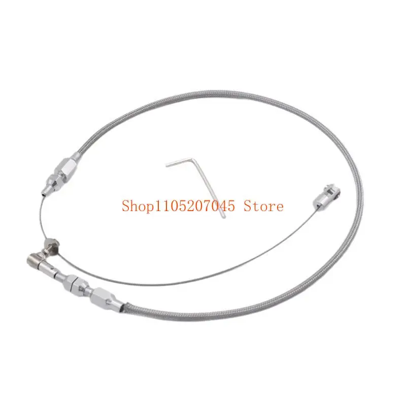 37cd 24in Stainless Throttle Cable Assembly Replacement Braided Accelerator Throttle Cable Automotive Accessories