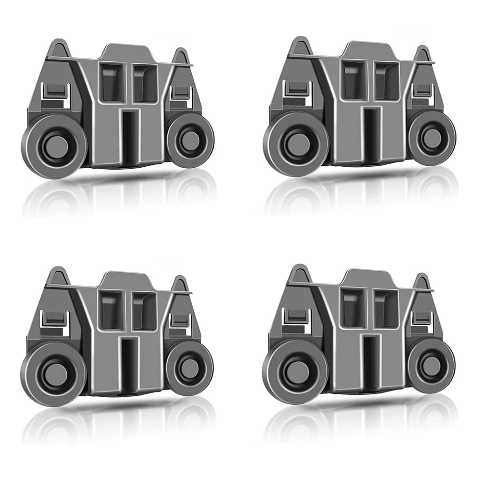 Dishwasher Wheel Set W10195417 4pcs Black Plastic Casters with 300 F Thermal Tolerance for Long Term Use and Stability