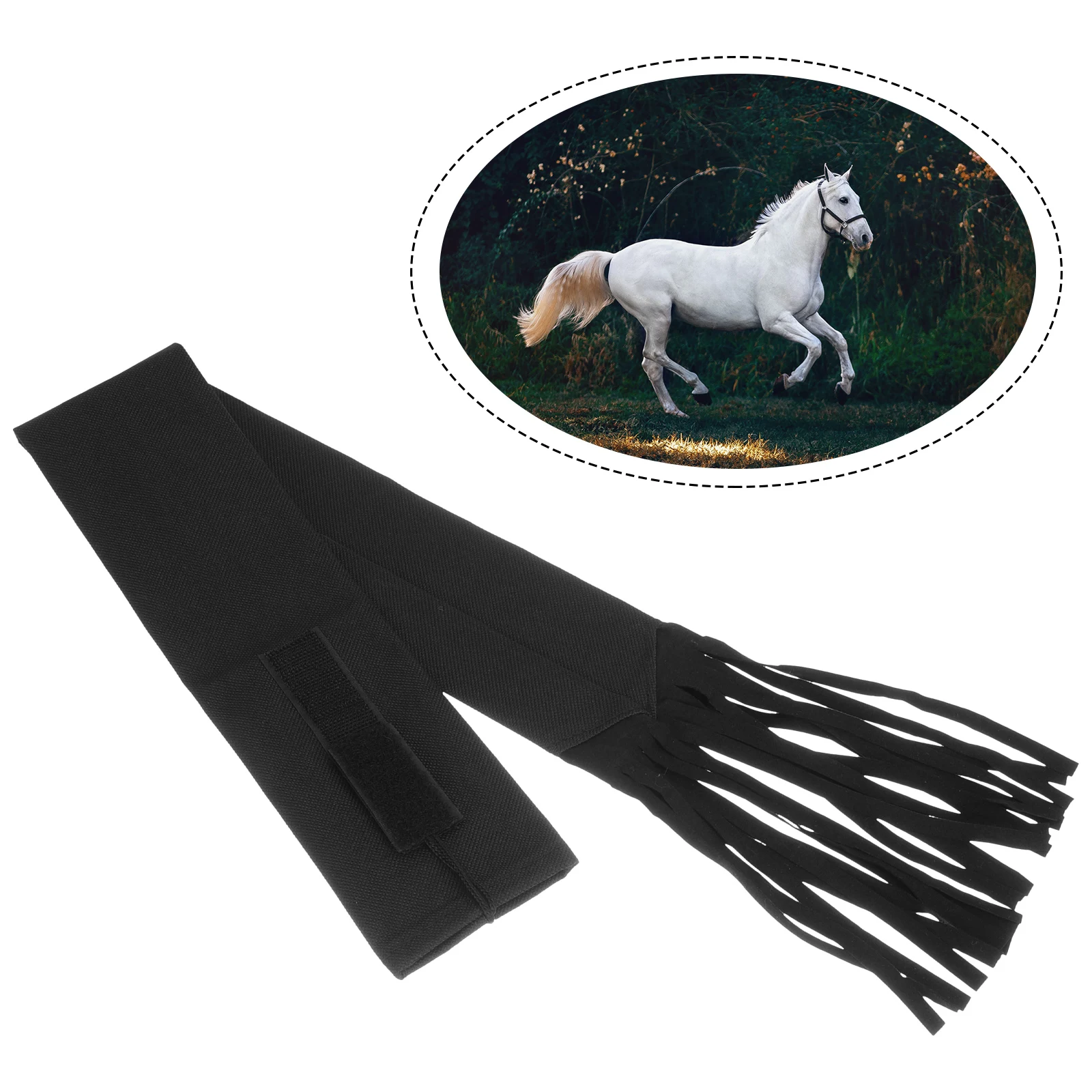

Horse Pouch Horse Tail Cover For Cattle Cow Multi-Functional Tail Bag Protector Decorative Non-Woven Fabric Reusable Grooming