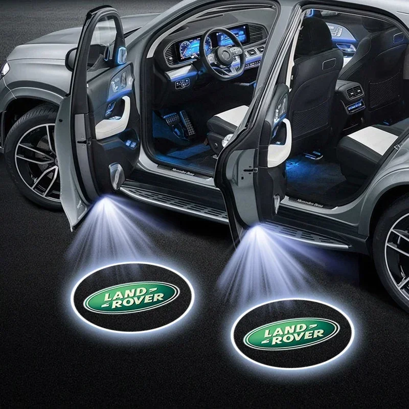 

1/2 шт. автомобильная светодиодная лампа для проектора дверей автомобиля, лазерные лампы приветствия, украшение для Land Rover Range Rover Evoque Velar Discovery