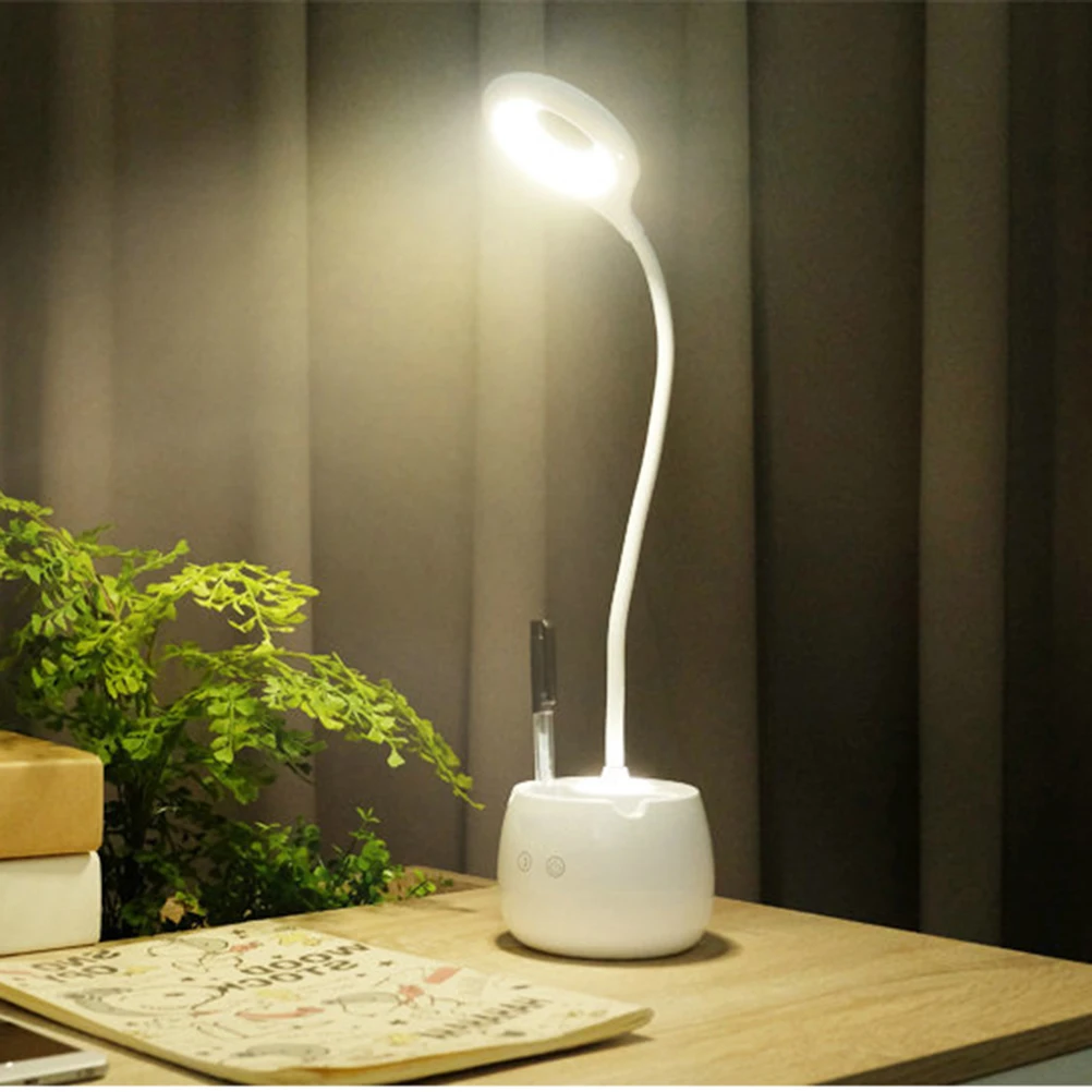 Rechargeable Touch Dimmable Led Desk Lamp 2000Mah Usb Gooseneck Table Light Eye Protection Reading Lamp For