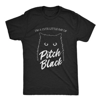

Mens I'm A Cute Little Ray Of Pitch Black T Shirt Funny Pet Cat Halloween Graphic Tee Crazy Dog Men's Tees For Halloween Season