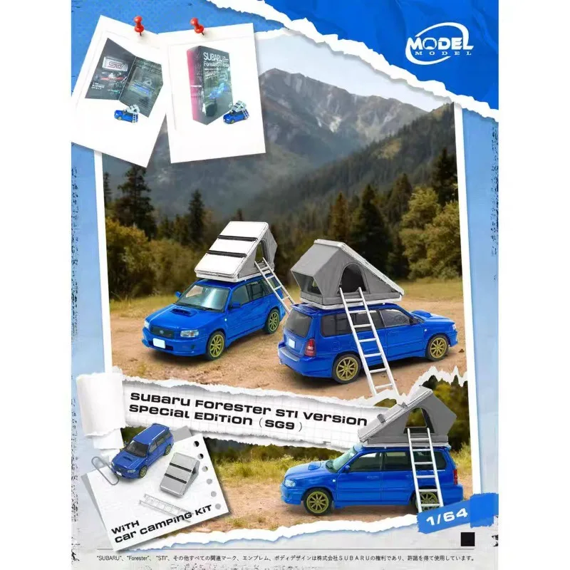

Модель автомобиля Subaru Forester STI (масштаб 1:64) с переоборудованием для кемпинга, имитация, литой сплав, коллекционная игрушка для мальчиков, подарок на праздник, предмет декора