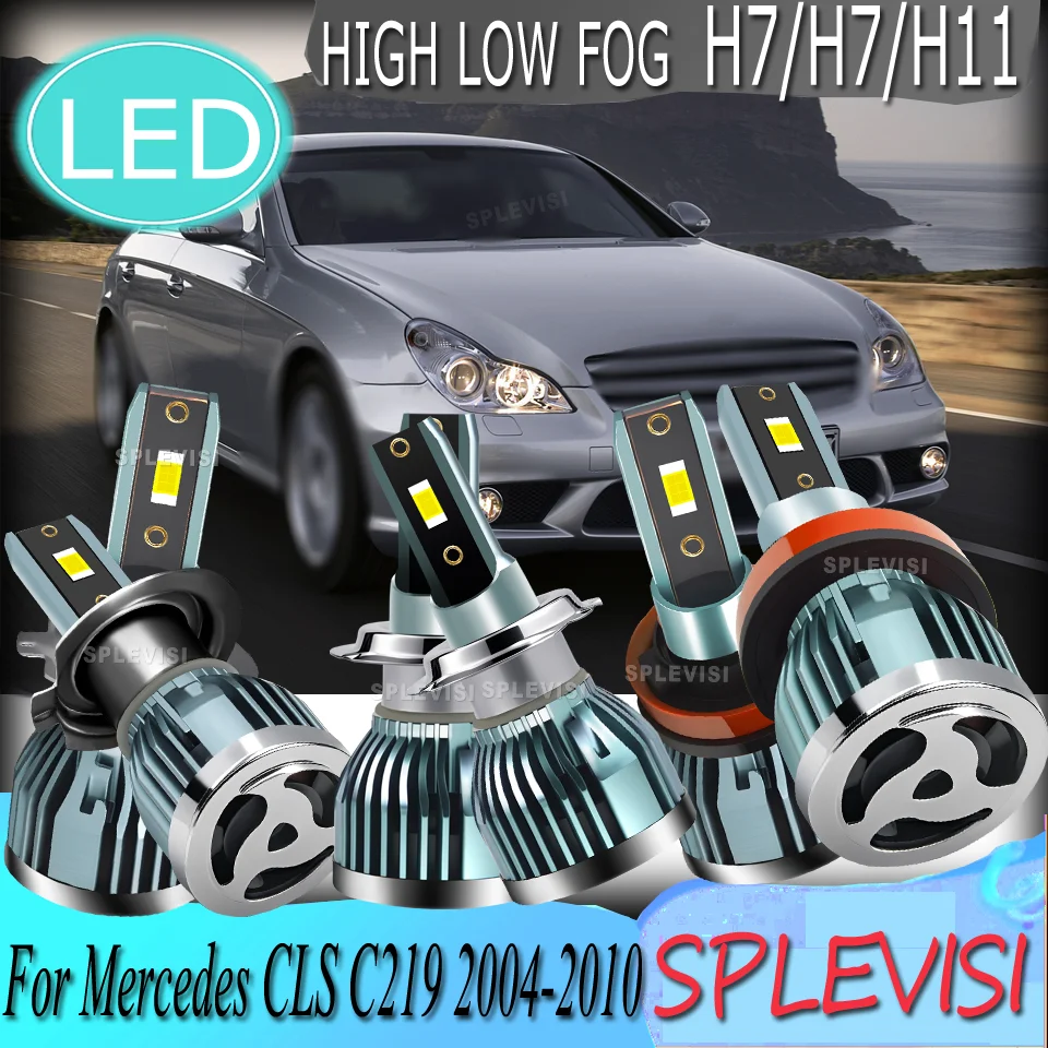 

Brighter More Economical LED Headlight high low beam foglight H7 H7 H11 For Mercedes CLS C219 2004 2005 2006 2007 2008 2009 2010