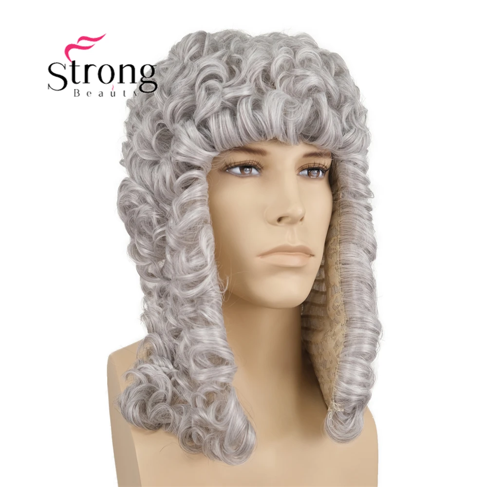 

Судья Колониальный Парик для Мужчин Забавные Парики Белый Парик Вашингтон Хэллоуин Костюм Косплей Парик Сумасшедшие Парики