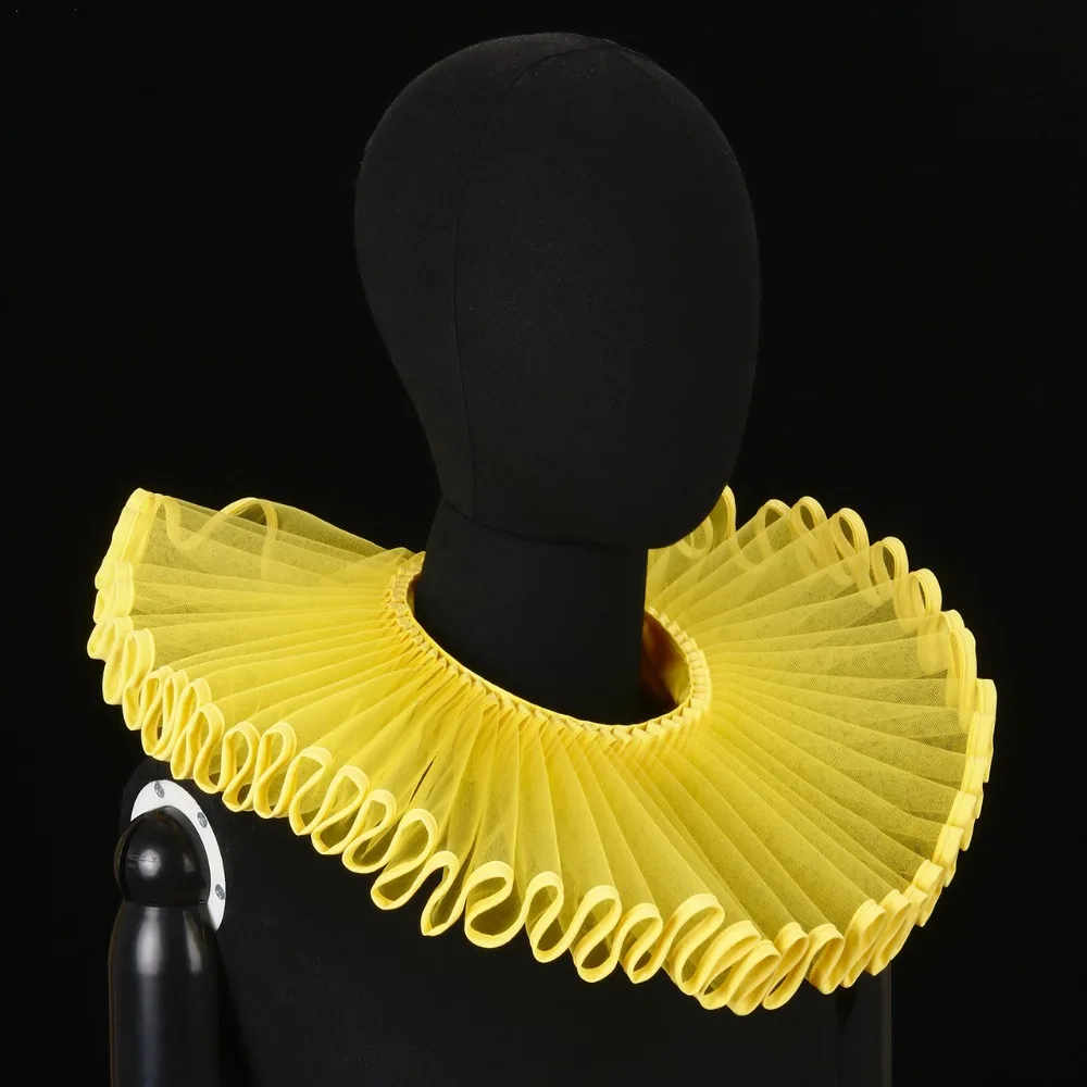 Detachable Shakespeare Neck Ruffled Collar Elegant Victorian Costume Renaissance False Collar Vintage