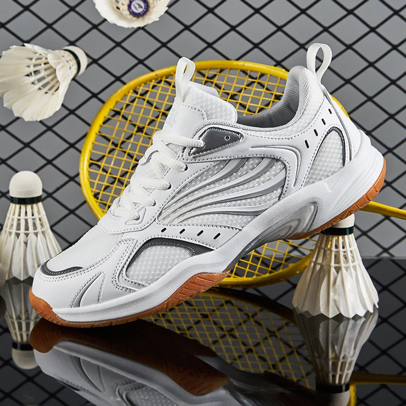 Baskets de badminton professionnelles pour hommes, chaussures de sport de badminton respirantes, chaussures de tennis légères, baskets d'extérieur unisexes