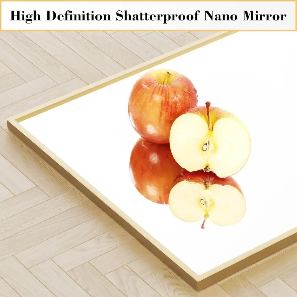 Full Length Mirror with stand, with Aluminum Alloy Frame for Bedroom, Standing Full Body Mirror with Shatter-proorf Nano Glass