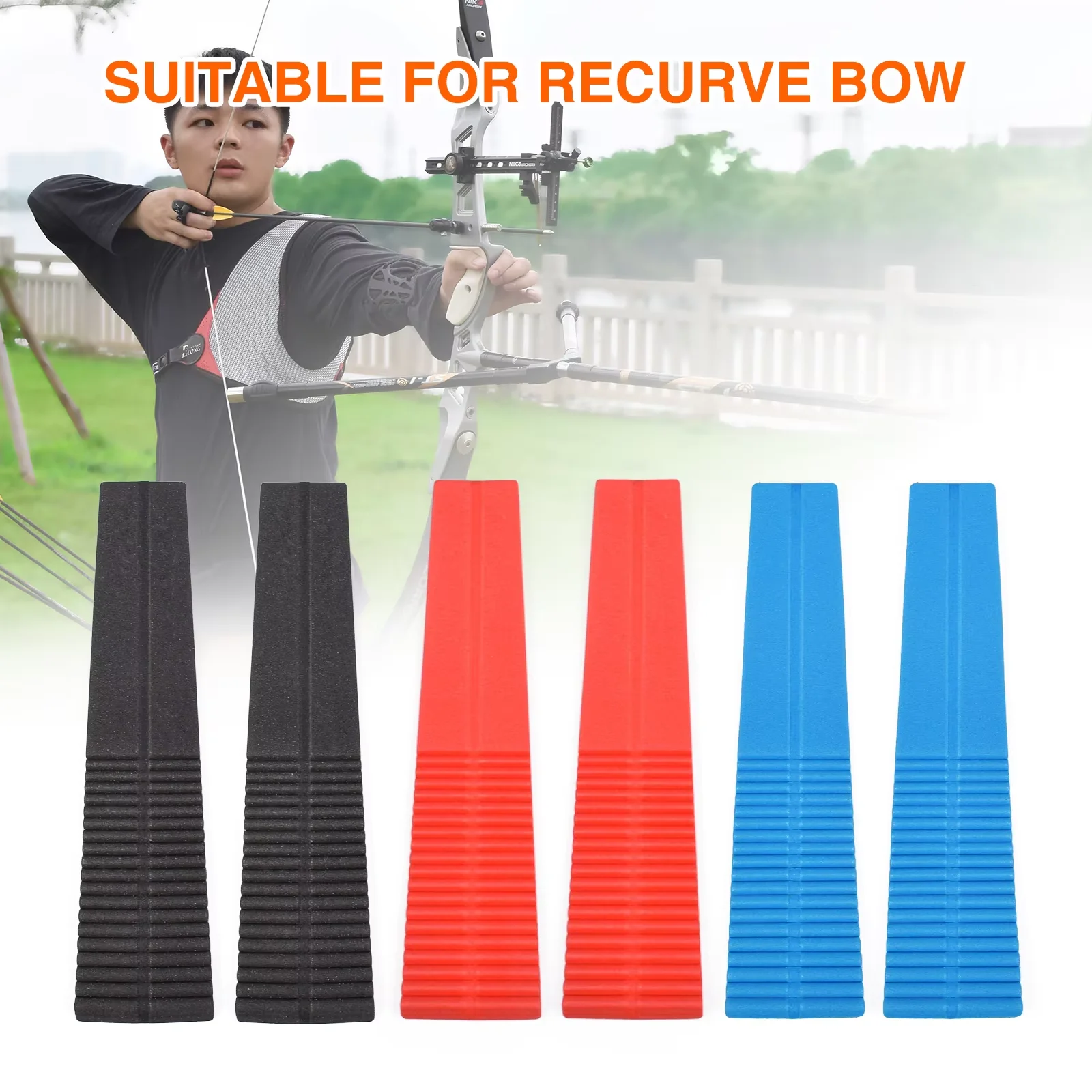 1 Pair Recurve Bow Limb End Protector Damper Archery Shock Absorber Noise Reduction Outdoor Archery Competition