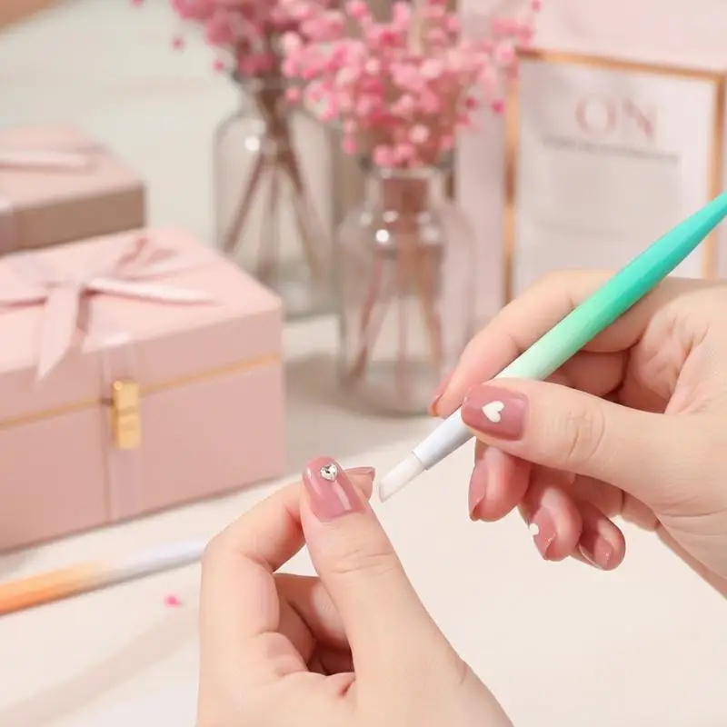 5Pcs Professional Gradient Nail Art Silicone Brush Set Dual-Head Carving Painting Embossing Pen DIY Round Bots Manicure Tool Pen