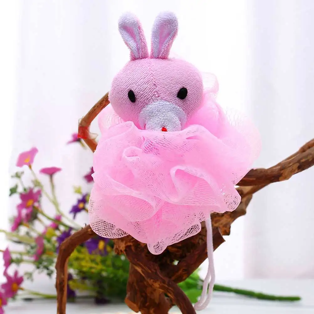 

4pcs Cartoon Bath Ball Sponge Animal Design Accessories Puff Shower Foam Soft Durable Body Cleaning Bath Supplies