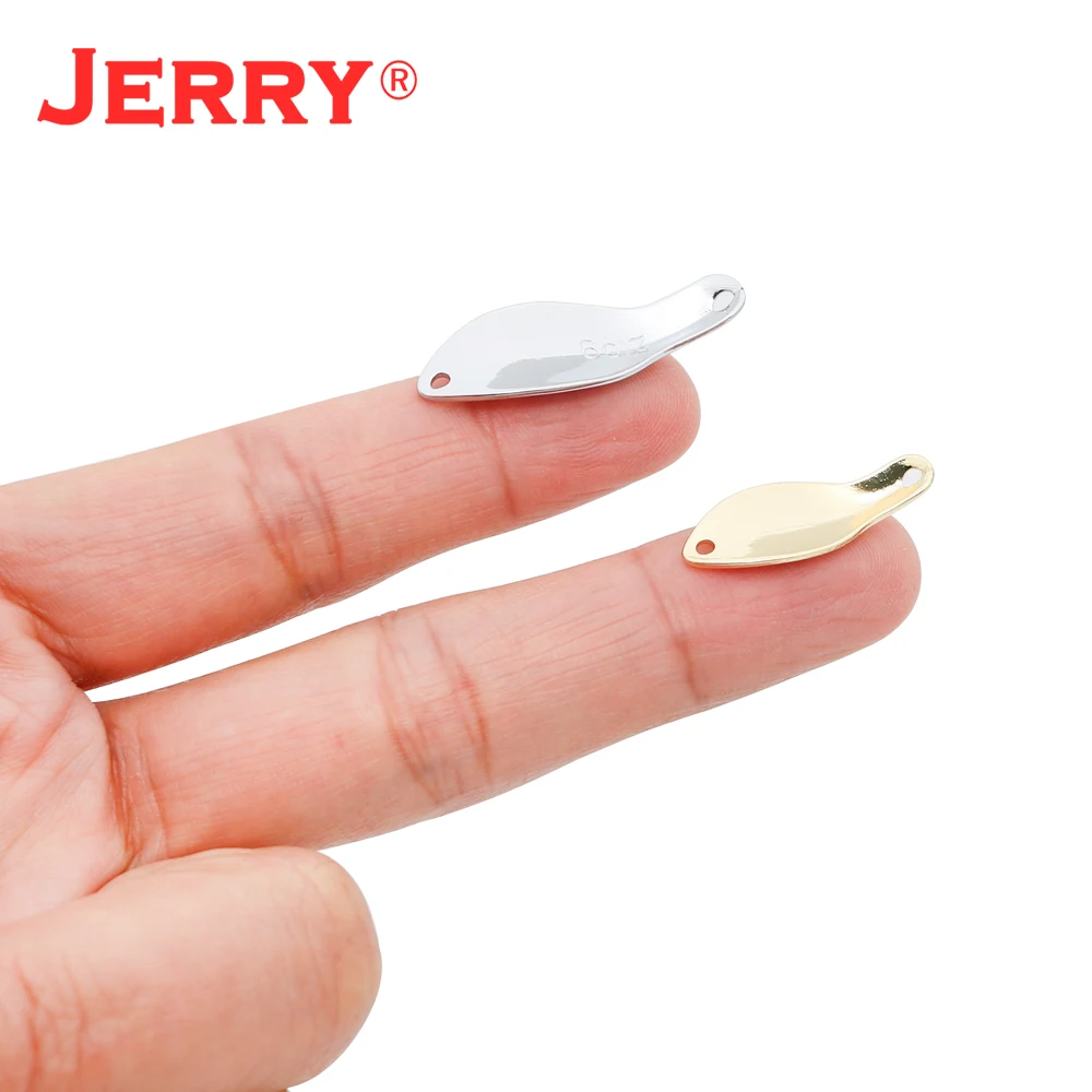 JERRY 50pieces 0.5g/0.9g/1.3g/2.4g Ultralight Freshwater Spinning Fishing Lures Unpainted Blank Brass Trout Area Spoons